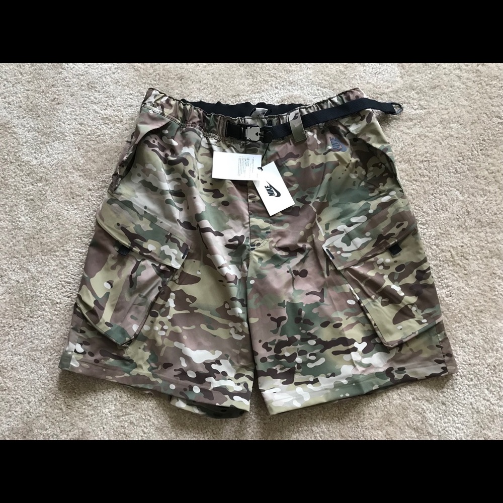 NEW Nike NikeLab Shorts Cargo Camo Green Mens XL - Picture 6 of 8